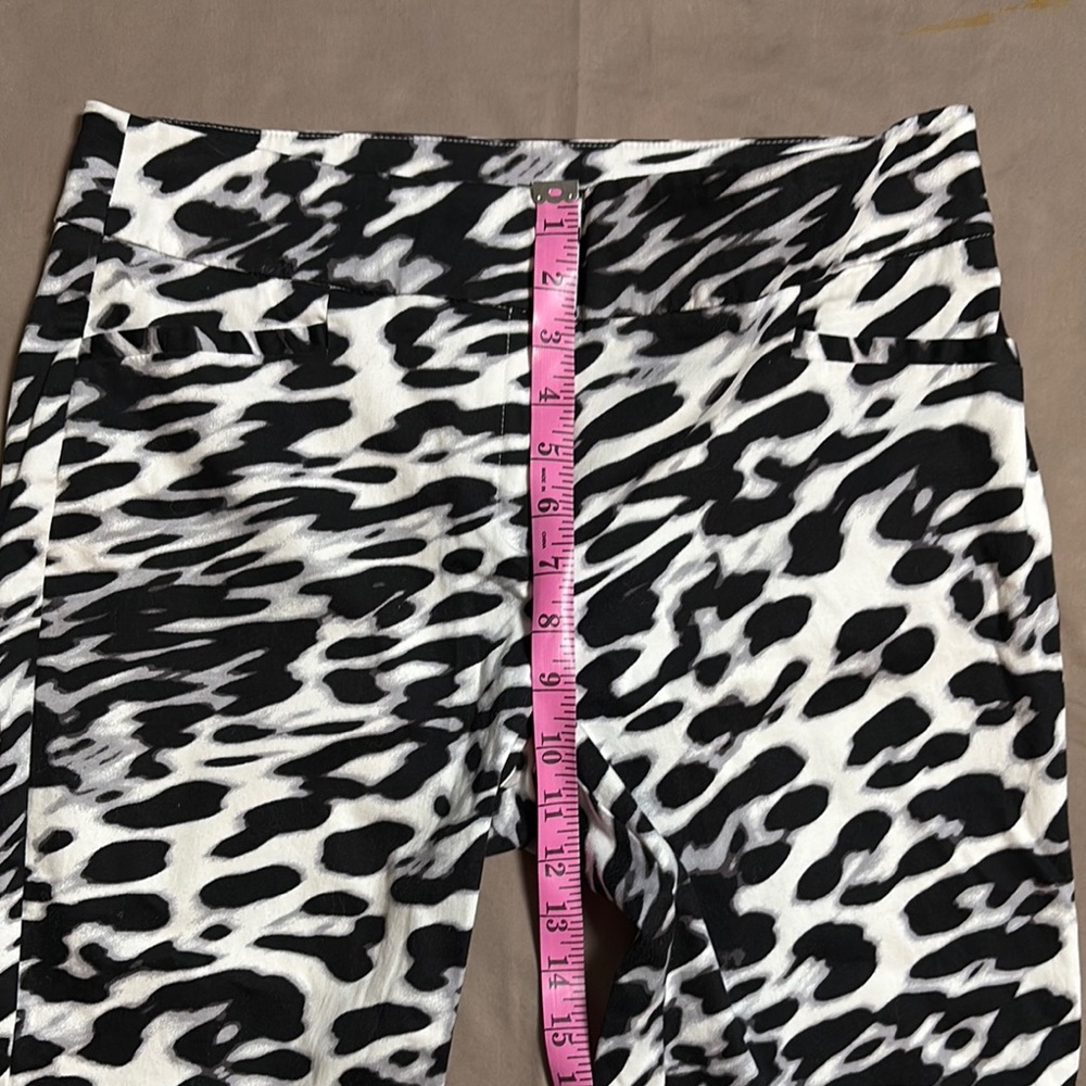 7th Avenue Black and White Animal Print Pants - Picture 5 of 9